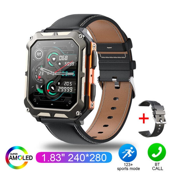 2024 Uusi C20 Pro Smart Watch Voice Assistant BT Wireless Call Business IP68 Outdoor Sport vedenpitävä rannekello Android iOS:lle