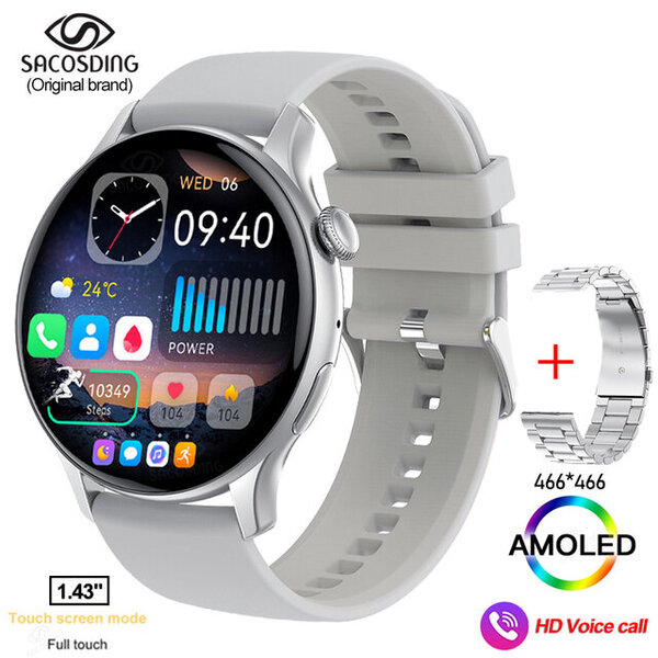 2024 Bluetooth Call Adult Smart Watch Full Touch Fitness IP68 vedenpitävä aikuisten älykello Lady Kello + laatikko Android IOS