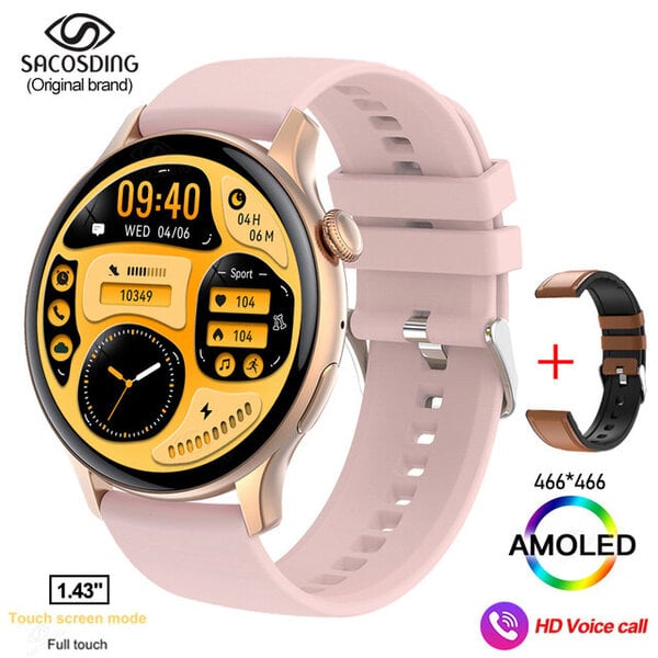 2024 Bluetooth Call Adult Smart Watch Full Touch Fitness IP68 vedenpitävä aikuisten älykello Lady Kello + laatikko Android IOS