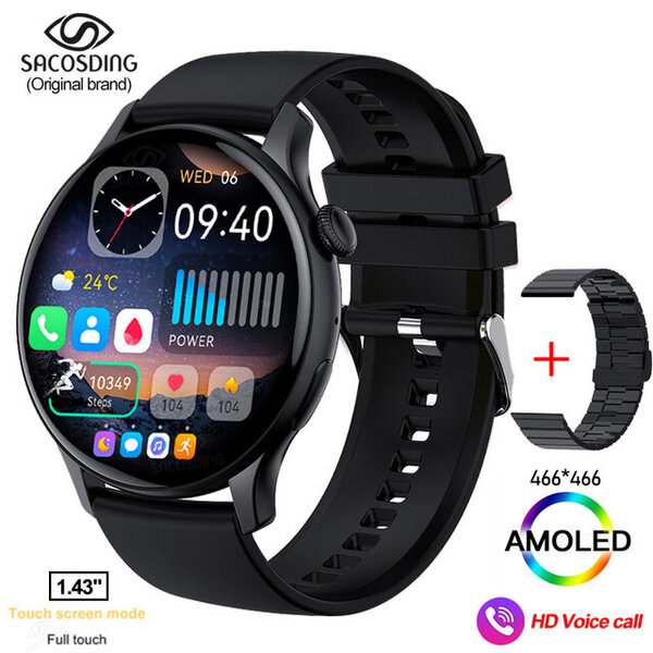 2024 Bluetooth Call Adult Smart Watch Full Touch Fitness IP68 vedenpitävä aikuisten älykello Lady Kello + laatikko Android IOS