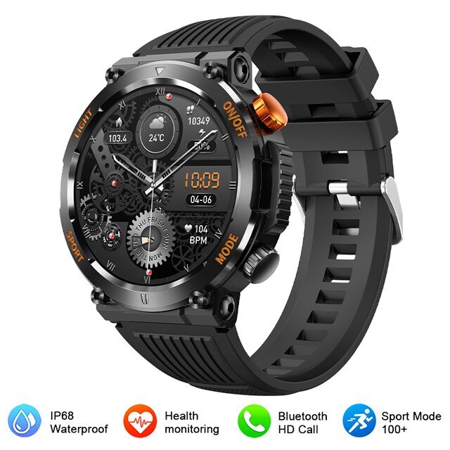 2024 Uusi Outdoor Smart Watch Adult Taskulamolla Sport Fitness Rannekoru Verenpaine IP67 Vesitiivis Älykello Bluetooth-puhelu hinta ja tiedot | Älykellot | hobbyhall.fi