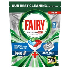 Fairy astianpesutabletit Platinum plus Deep Clean, 40 kpl. hinta ja tiedot | Astianpesuaineet | hobbyhall.fi