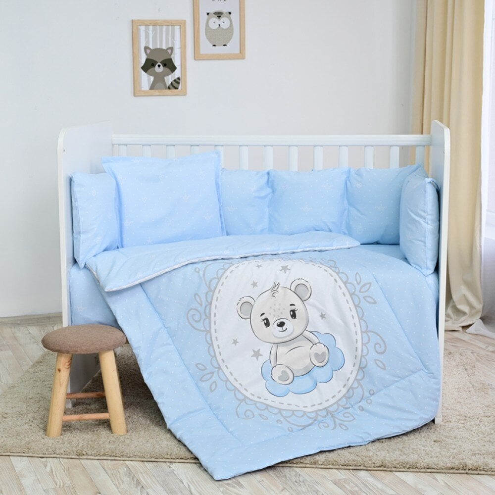 Lorelli lasten vuodevaatesetti Little Bear Blue, 140x95 cm, 5 osaa hinta ja tiedot | Vuodevaatteet lapsille | hobbyhall.fi