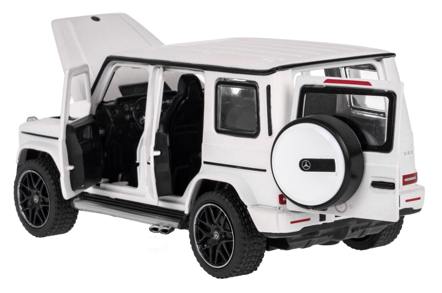 Metalliauto Mercedes Benz AMG G63 1:32, valkoinen hinta ja tiedot | Poikien lelut | hobbyhall.fi