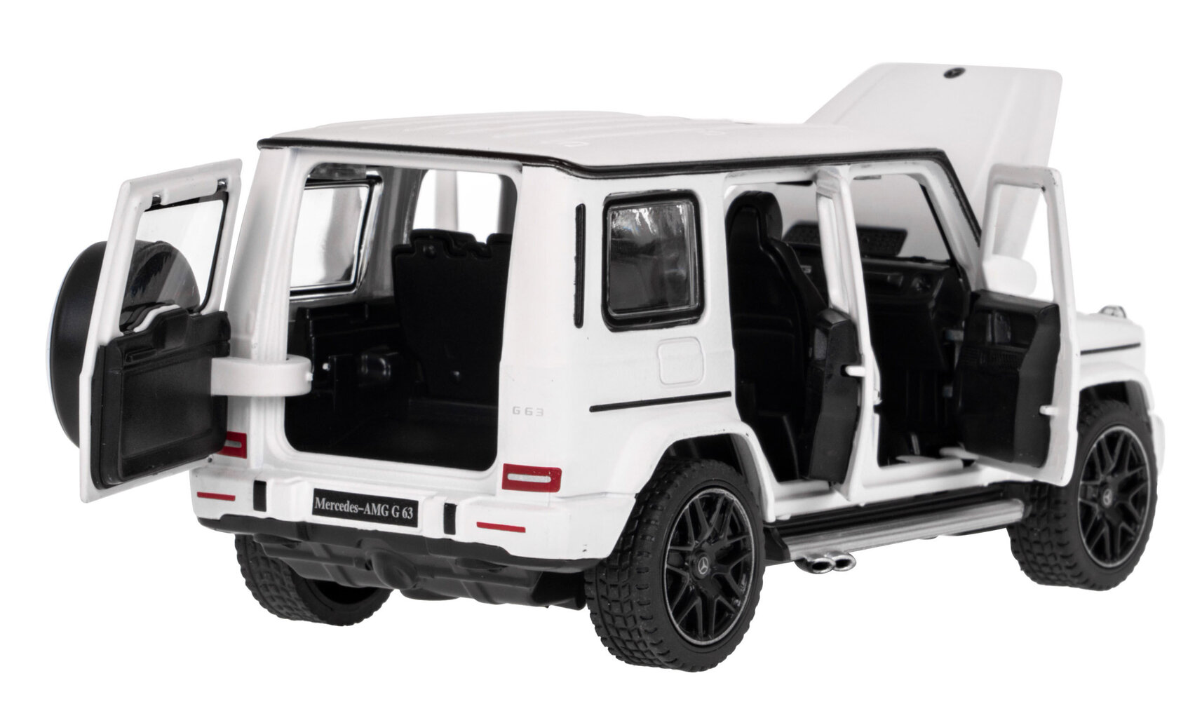 Metalliauto Mercedes Benz AMG G63 1:32, valkoinen hinta ja tiedot | Poikien lelut | hobbyhall.fi