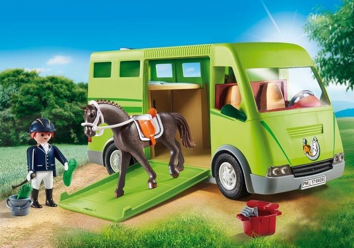 6928 Playmobil® Country, hevoskuljetusauto hinta ja tiedot | LEGOT ja rakennuslelut | hobbyhall.fi