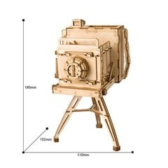 Robotime Vintage Camera 3D palapeli, 140 kpl hinta ja tiedot | LEGOT ja rakennuslelut | hobbyhall.fi