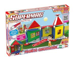 Magneettinen rakennussetti Supermag Myhouse, 119 kpl hinta ja tiedot | LEGOT ja rakennuslelut | hobbyhall.fi