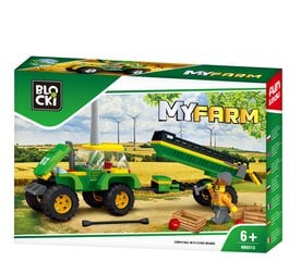 Rakennussetti Blocki MyFarm Traktori perävaunulla, KB0313 164 kpl hinta ja tiedot | LEGOT ja rakennuslelut | hobbyhall.fi