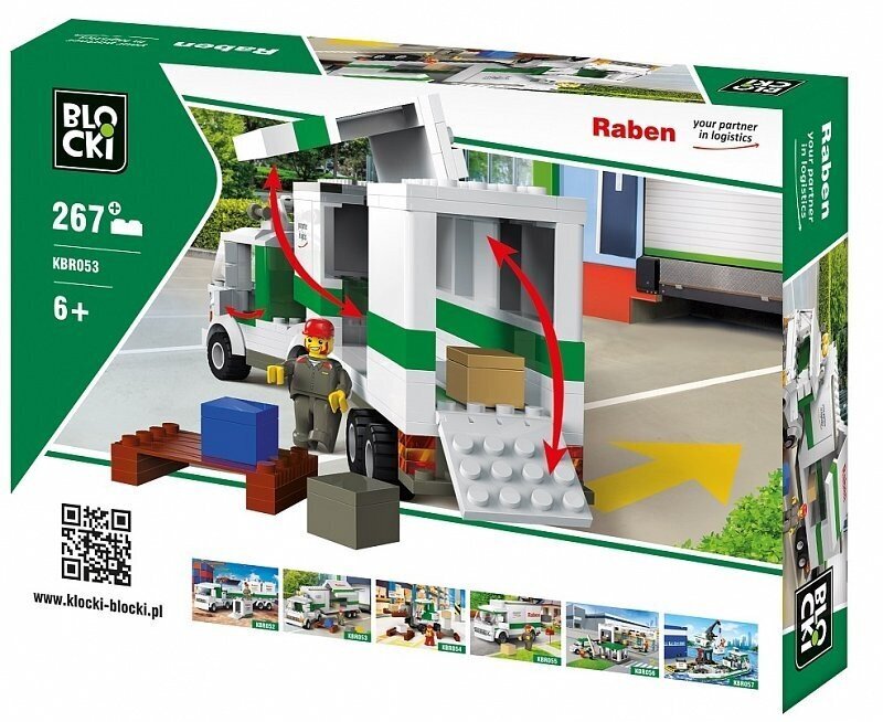 Tiilisarja Klocki Blocki Raben Long kuorma-auto (KBR053), 267 osaa, 6 vuotta+ hinta ja tiedot | LEGOT ja rakennuslelut | hobbyhall.fi