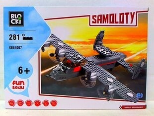 Rakennuspalikkasarja Klocki Blocki Airplanes (KB84007), 281 osaa, 5 vuotta+ hinta ja tiedot | LEGOT ja rakennuslelut | hobbyhall.fi