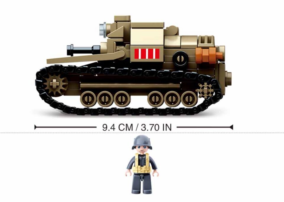 Rakennussetti Sluban Small Italian Tank, 183 kpl hinta ja tiedot | LEGOT ja rakennuslelut | hobbyhall.fi