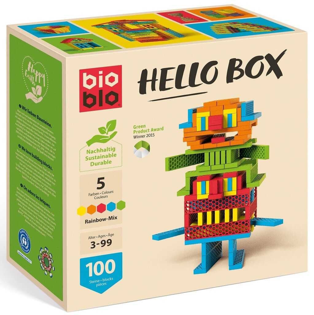 Blocks Bioblo Rainbow-Mix, 100 kpl. hinta ja tiedot | LEGOT ja rakennuslelut | hobbyhall.fi