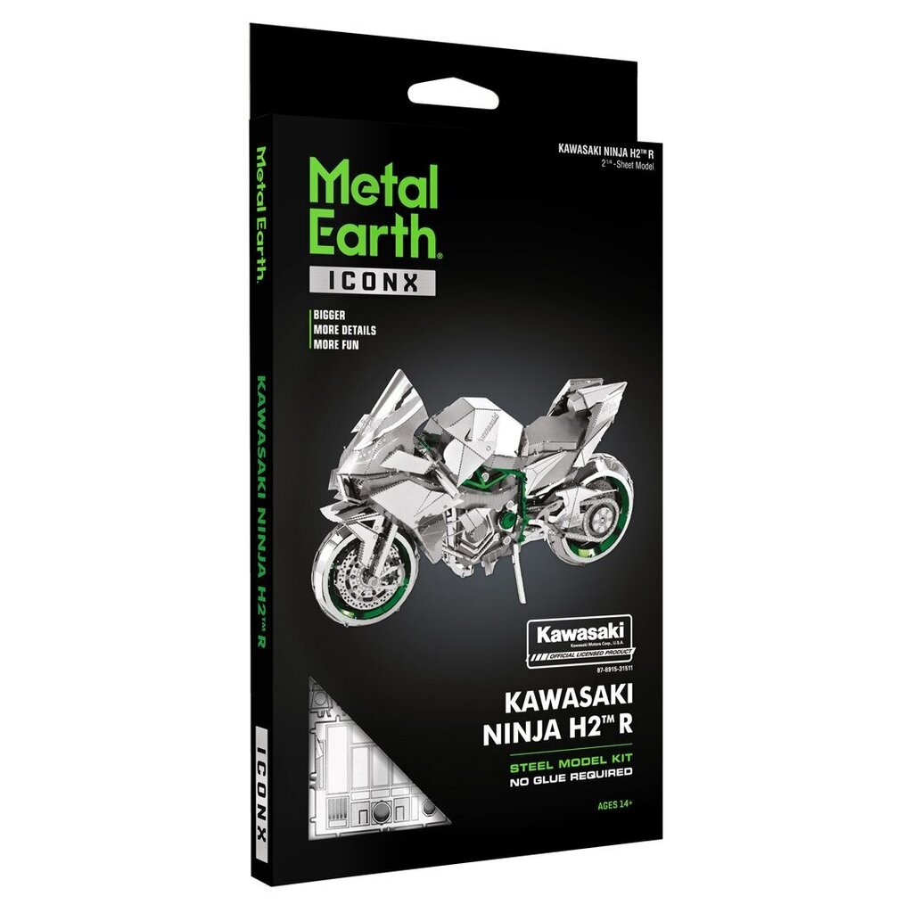 Metallin 3D-rakennussetti Kawasaki Ninja Green hinta ja tiedot | LEGOT ja rakennuslelut | hobbyhall.fi