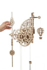 Seinäkello - 3D puinen rakennussetti, Ugears 320 kpl hinta ja tiedot | LEGOT ja rakennuslelut | hobbyhall.fi