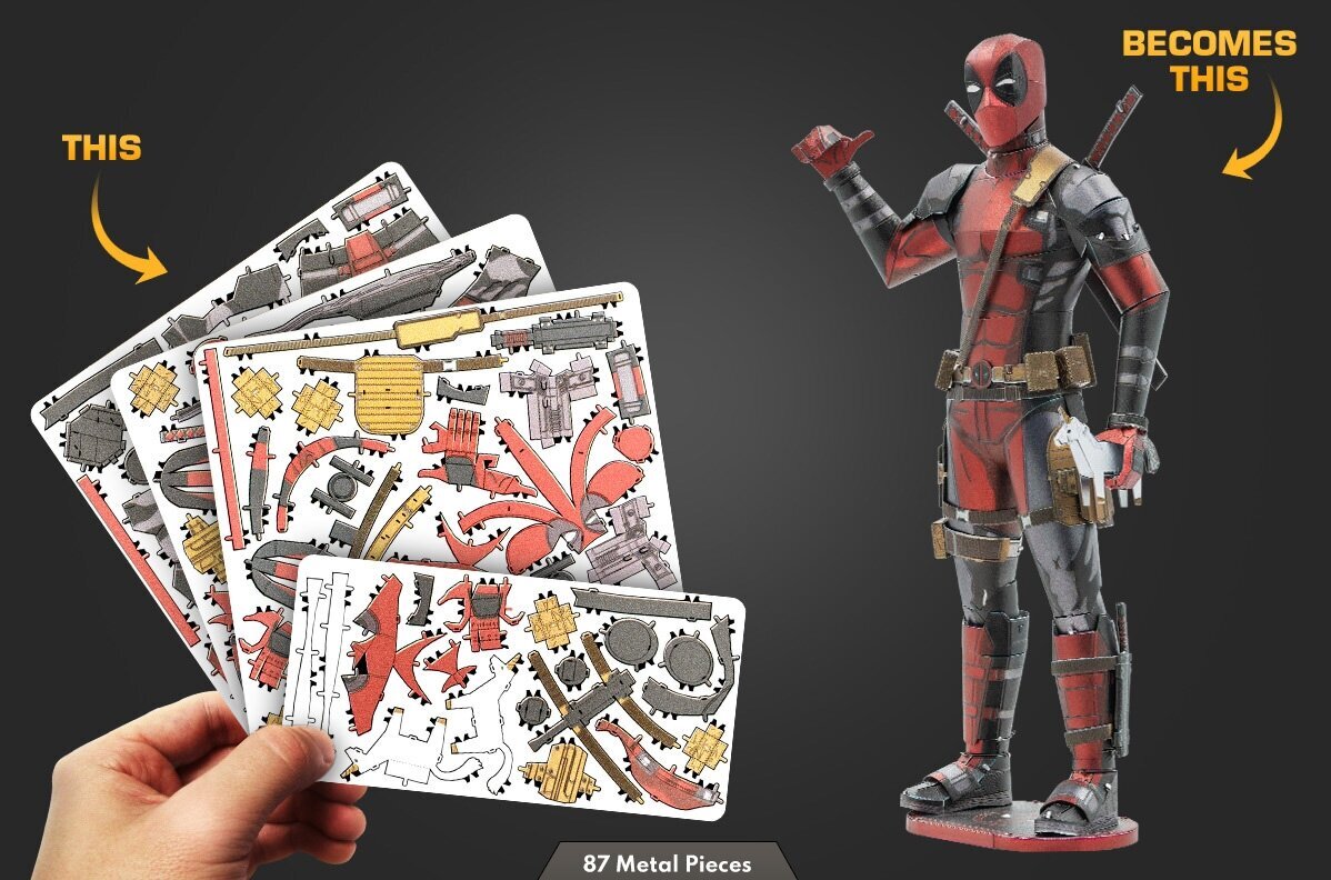 Metallin 3D-rakennussetti Marvel Deadpool hinta ja tiedot | LEGOT ja rakennuslelut | hobbyhall.fi