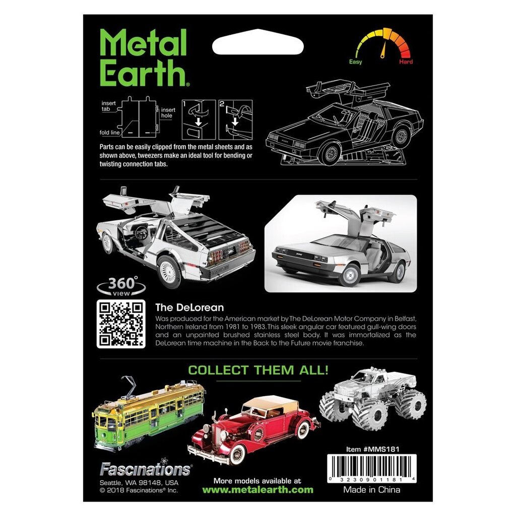 Metalli 3D-rakennussetti Delorean hinta ja tiedot | LEGOT ja rakennuslelut | hobbyhall.fi