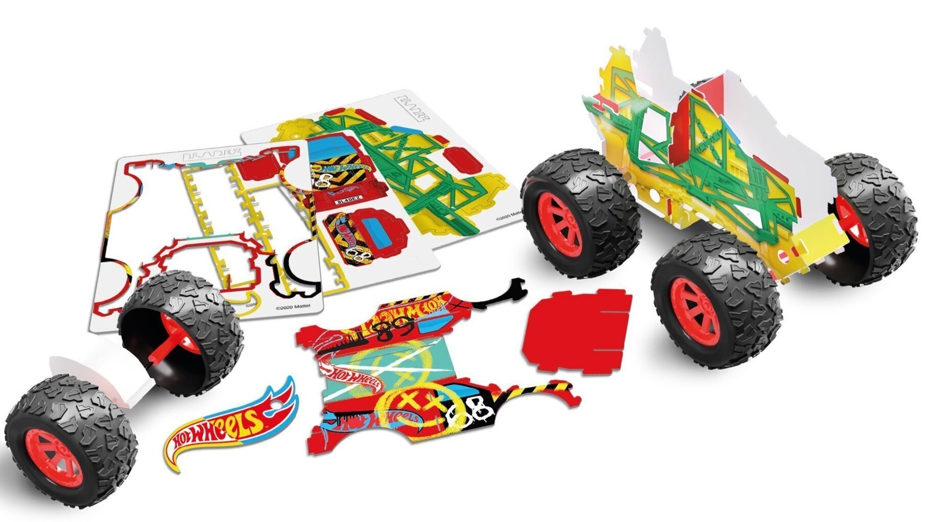 Hot Wheels Monster Truck Maker Kitz Bladez -valmisteinen auto hinta ja tiedot | LEGOT ja rakennuslelut | hobbyhall.fi