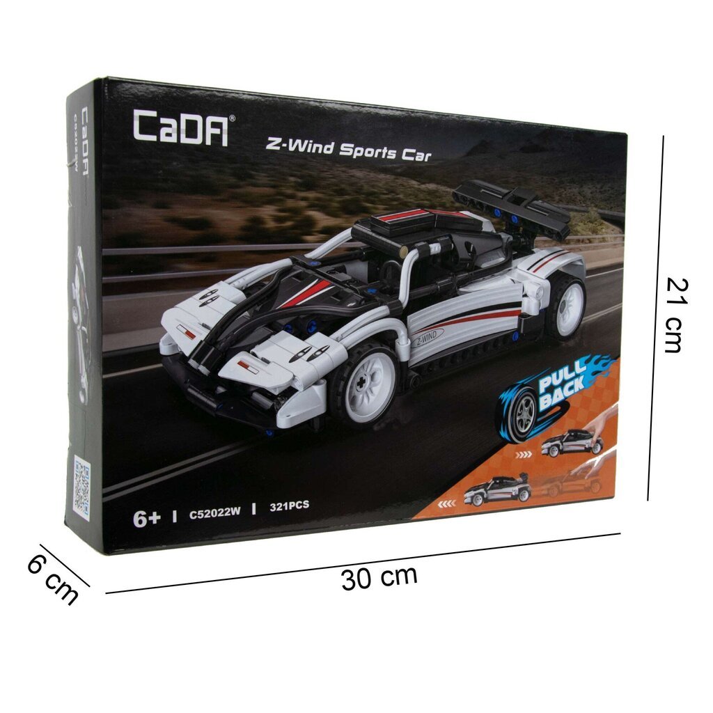 Rakennussetti CaDA Z-Wind Sports Car, C52022W, 321 det hinta ja tiedot | LEGOT ja rakennuslelut | hobbyhall.fi