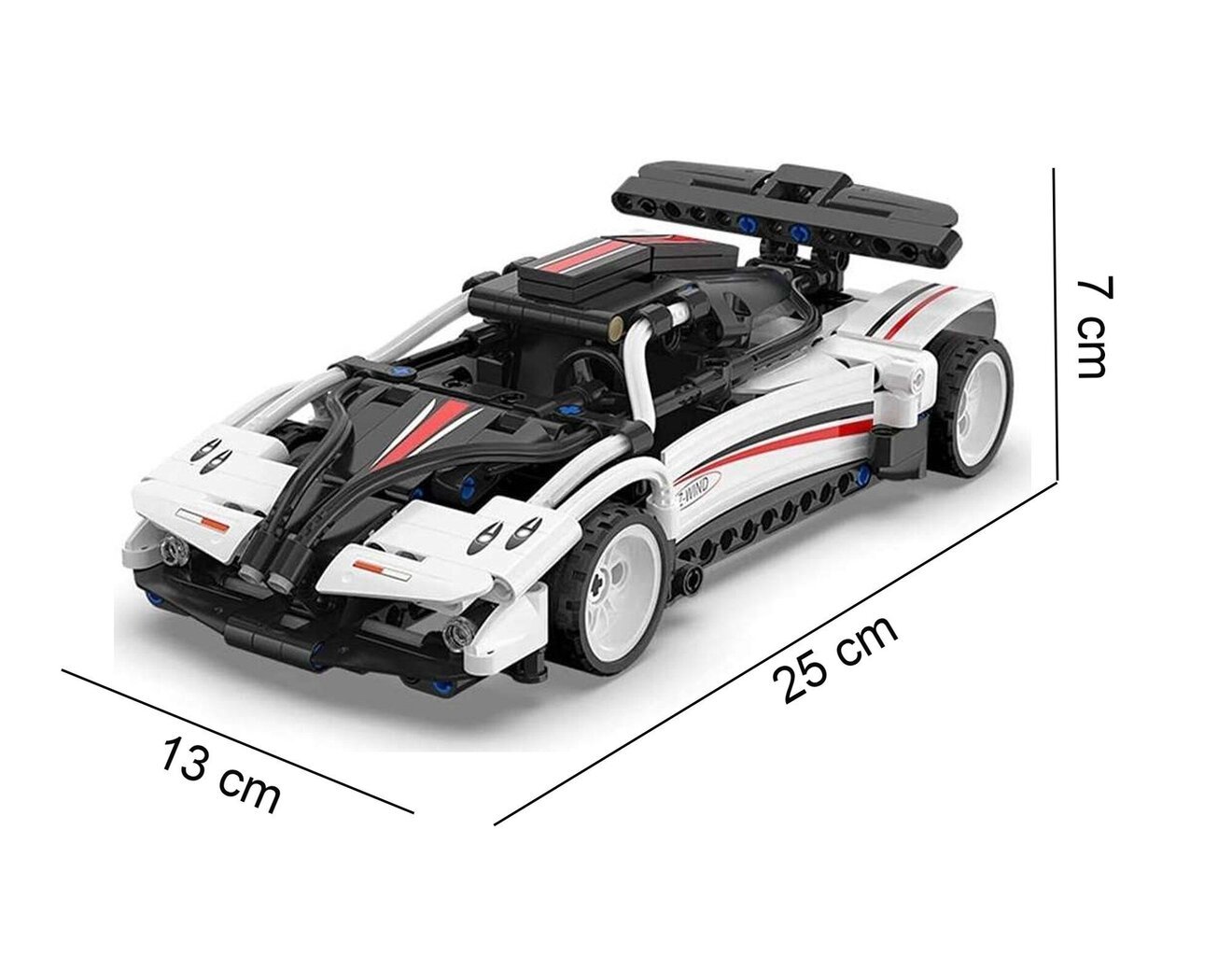 Rakennussetti CaDA Z-Wind Sports Car, C52022W, 321 det hinta ja tiedot | LEGOT ja rakennuslelut | hobbyhall.fi