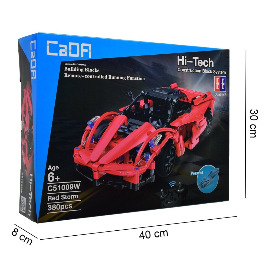 Rakennussetti CaDA Radio-ohjattu Red Storm, C51009W, 380 det. hinta ja tiedot | LEGOT ja rakennuslelut | hobbyhall.fi