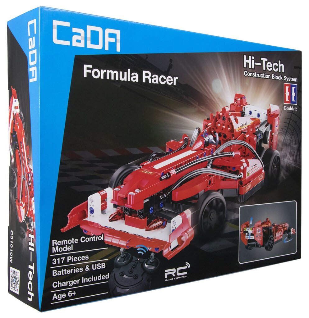 Rakennussetti CaDA radio-ohjattu Formula 1 -auto, C51010W, 317 det hinta ja tiedot | LEGOT ja rakennuslelut | hobbyhall.fi