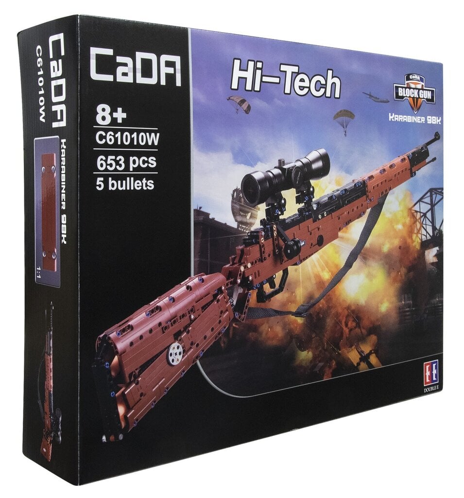 Rakennussetti Cada Rifle + 5 patruunaa, 653 det. hinta ja tiedot | LEGOT ja rakennuslelut | hobbyhall.fi