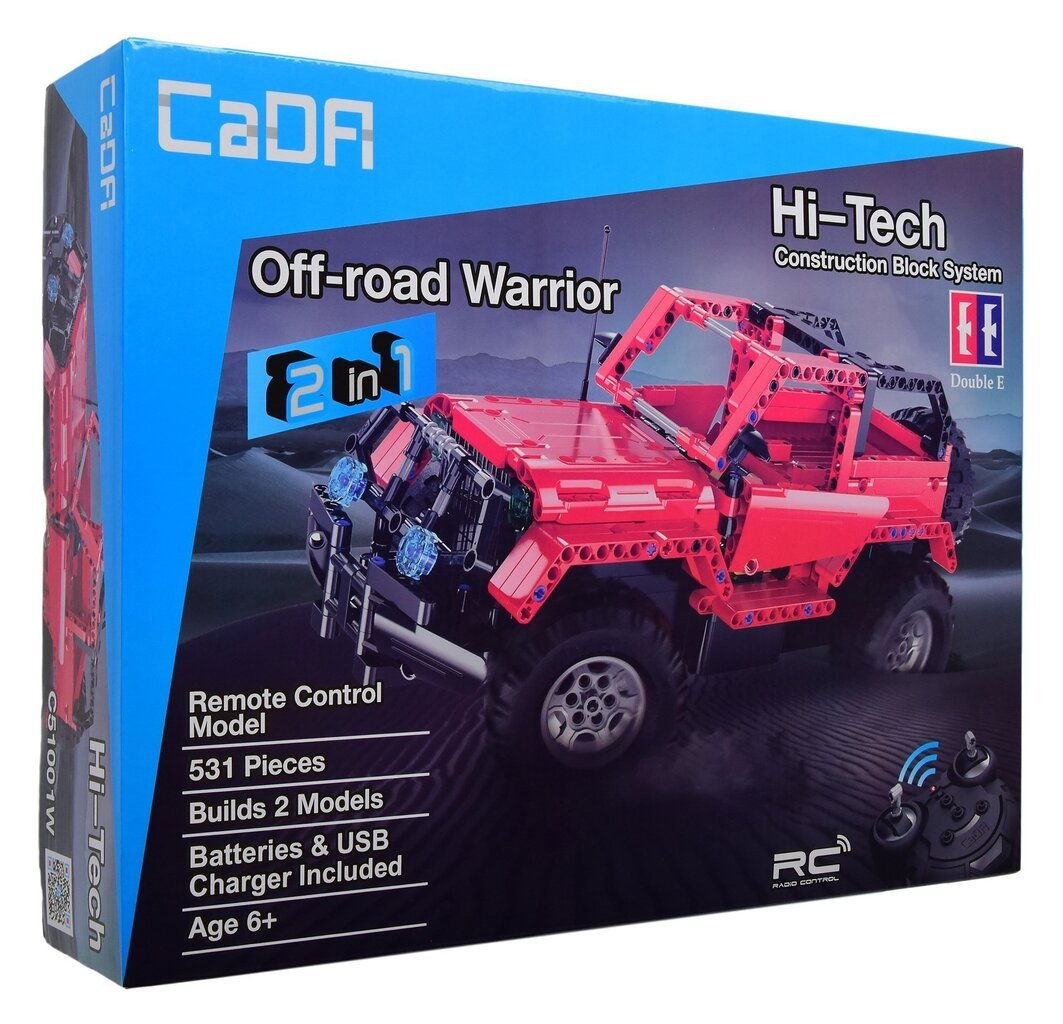 Rakennussetti CaDa Radio-ohjattu Jeep, C51001W, 531 det. hinta ja tiedot | LEGOT ja rakennuslelut | hobbyhall.fi