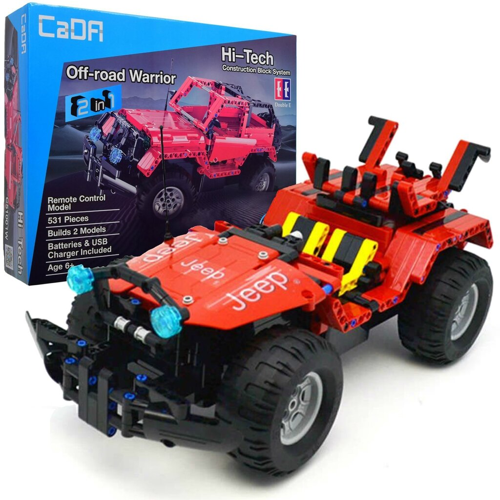 Rakennussetti CaDa Radio-ohjattu Jeep, C51001W, 531 det. hinta ja tiedot | LEGOT ja rakennuslelut | hobbyhall.fi