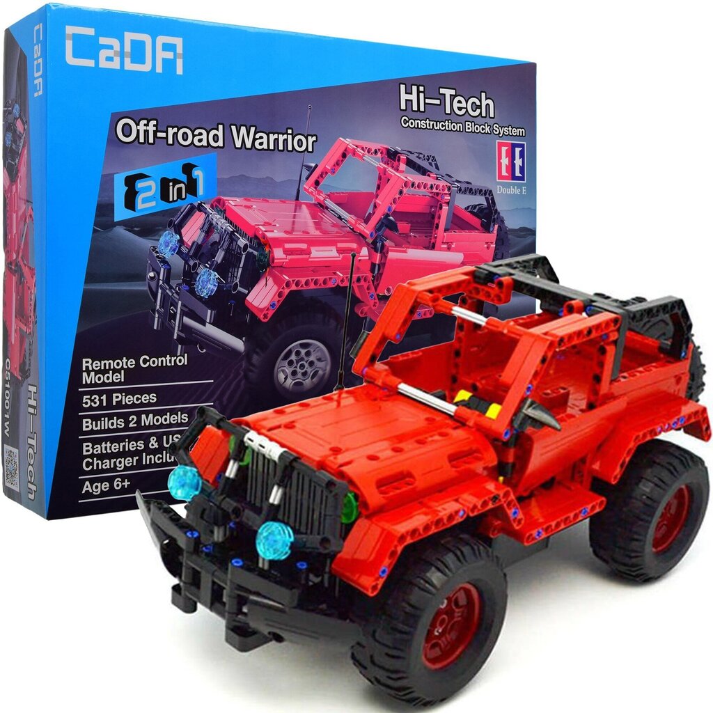 Rakennussetti CaDa Radio-ohjattu Jeep, C51001W, 531 det. hinta ja tiedot | LEGOT ja rakennuslelut | hobbyhall.fi