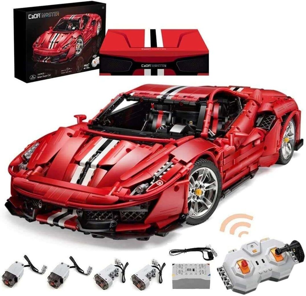 Rakennussetti CaDA auto sportowe 52 cm Italian Super Car, 3187 kpl hinta ja tiedot | LEGOT ja rakennuslelut | hobbyhall.fi