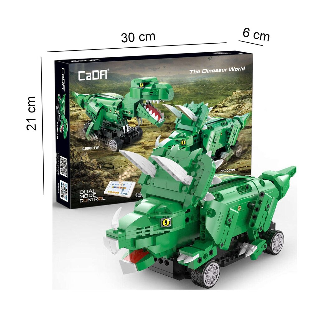 Blocks Cada Triceratops Remote Control Kuva, 317 kpl hinta ja tiedot | LEGOT ja rakennuslelut | hobbyhall.fi