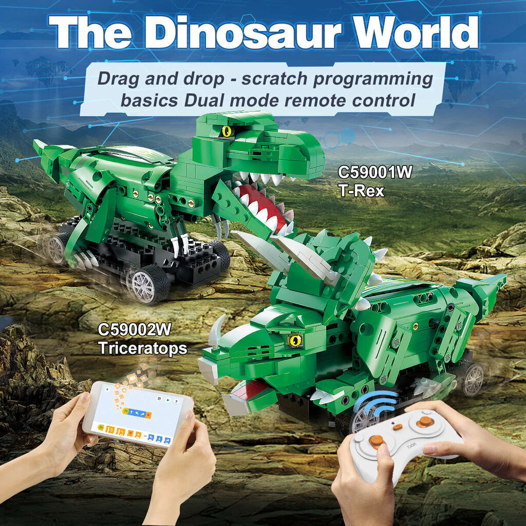 Blocks Cada Triceratops Remote Control Kuva, 317 kpl hinta ja tiedot | LEGOT ja rakennuslelut | hobbyhall.fi