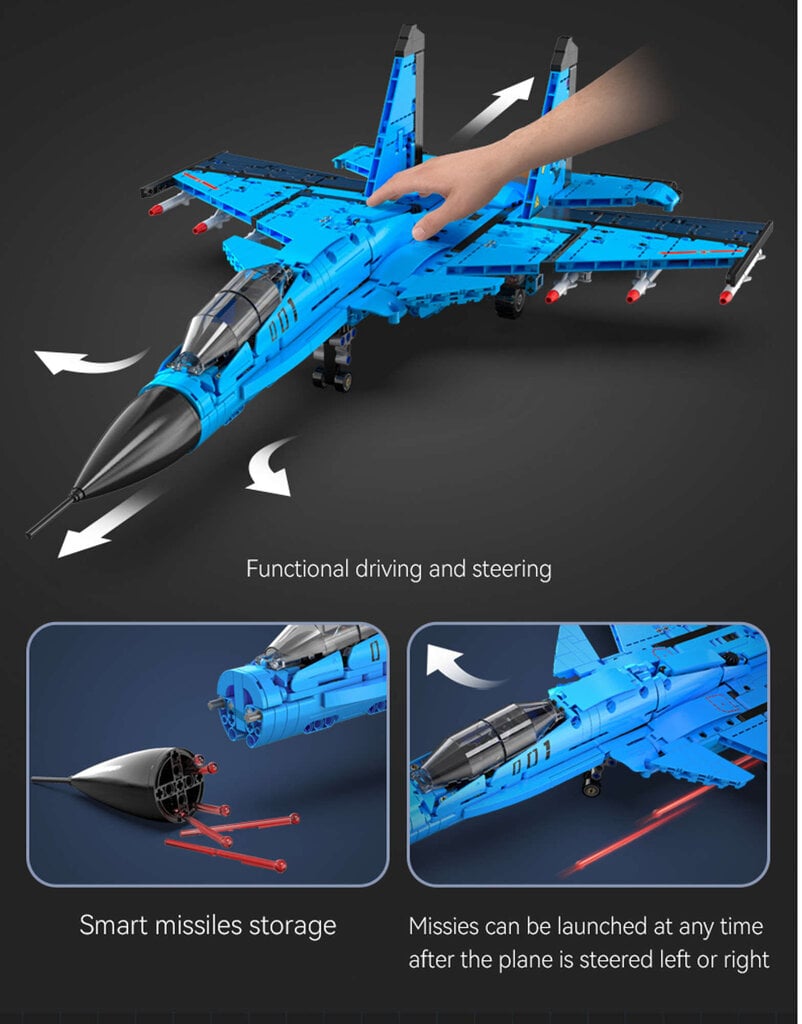 Rakennussetti CaDA J-15 Flying Shark Casci, 1481 hinta ja tiedot | LEGOT ja rakennuslelut | hobbyhall.fi