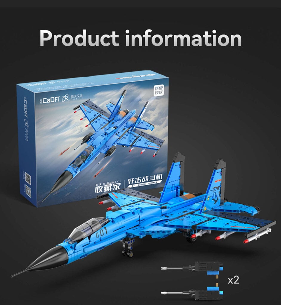 Rakennussetti CaDA J-15 Flying Shark Casci, 1481 hinta ja tiedot | LEGOT ja rakennuslelut | hobbyhall.fi