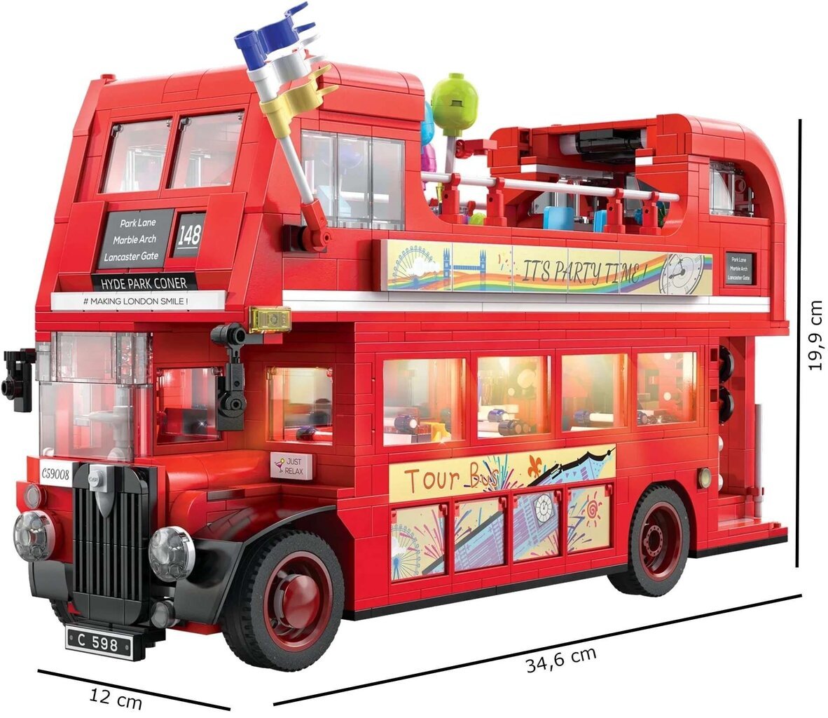 Cada Classic London Touring Bus, 1770 hinta ja tiedot | LEGOT ja rakennuslelut | hobbyhall.fi