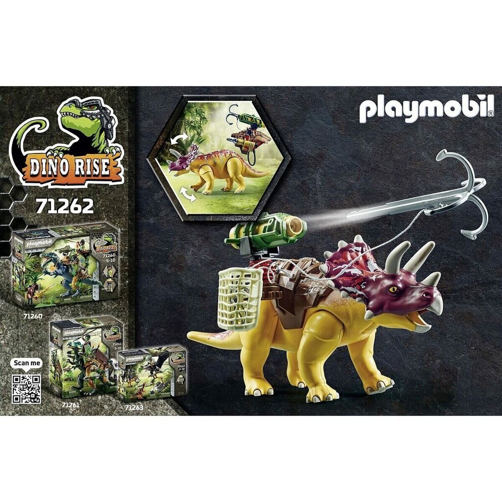 71262 Playmobil® Dino Rise Triceratops ja sotilaat, 37 kpl hinta ja tiedot | LEGOT ja rakennuslelut | hobbyhall.fi