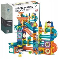 Lasten maagiset magneettipalikat Lean Toys, 128 kpl. hinta ja tiedot | LEGOT ja rakennuslelut | hobbyhall.fi