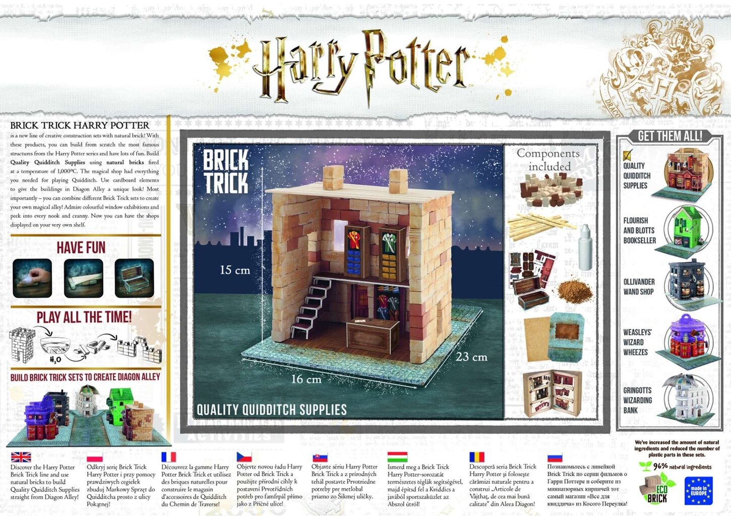 Quidditch-välinekaupan tiilet rakenna Harry Potter Treflillä hinta ja tiedot | LEGOT ja rakennuslelut | hobbyhall.fi