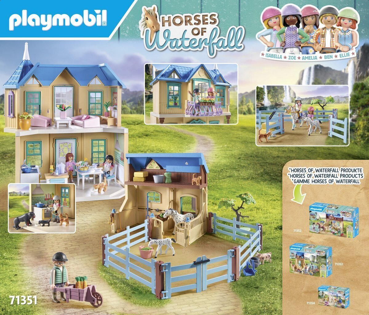 71351 Playmobil® Horses of Waterfall Waterfall Ranch hinta ja tiedot | LEGOT ja rakennuslelut | hobbyhall.fi