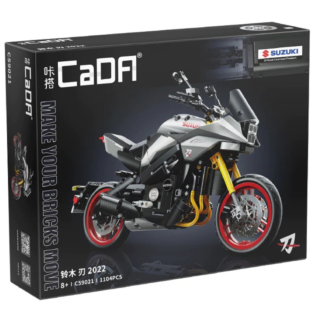 Rakennussetti - moottoripyörä CaDA Motor Suzuki Katana, 1104 C59021W hinta ja tiedot | LEGOT ja rakennuslelut | hobbyhall.fi