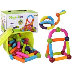 Magneettinen rakennussetti Lean Toys, 64 kpl hinta ja tiedot | LEGOT ja rakennuslelut | hobbyhall.fi