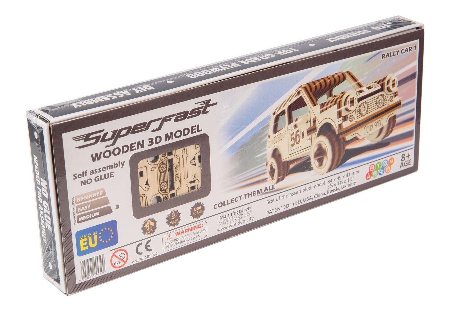 Puinen rakennussetti Wooden city Rally Car Mini Cooper, 98 kpl hinta ja tiedot | LEGOT ja rakennuslelut | hobbyhall.fi