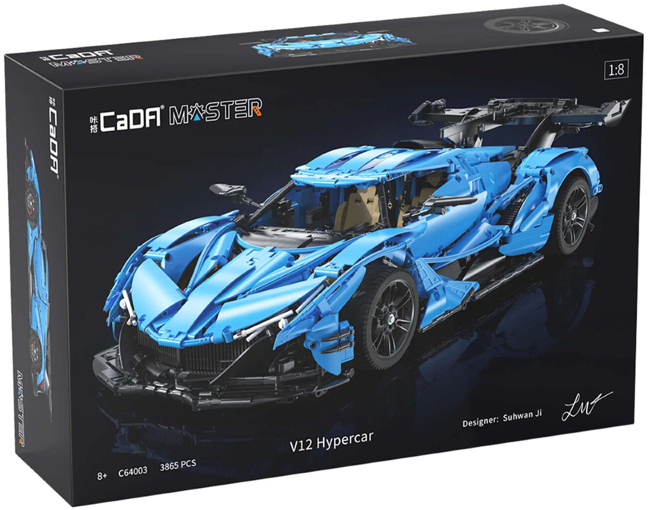 Rakennuspalikat CaDA Master Racing car V12 Hypercar, 3865 kpl hinta ja tiedot | LEGOT ja rakennuslelut | hobbyhall.fi