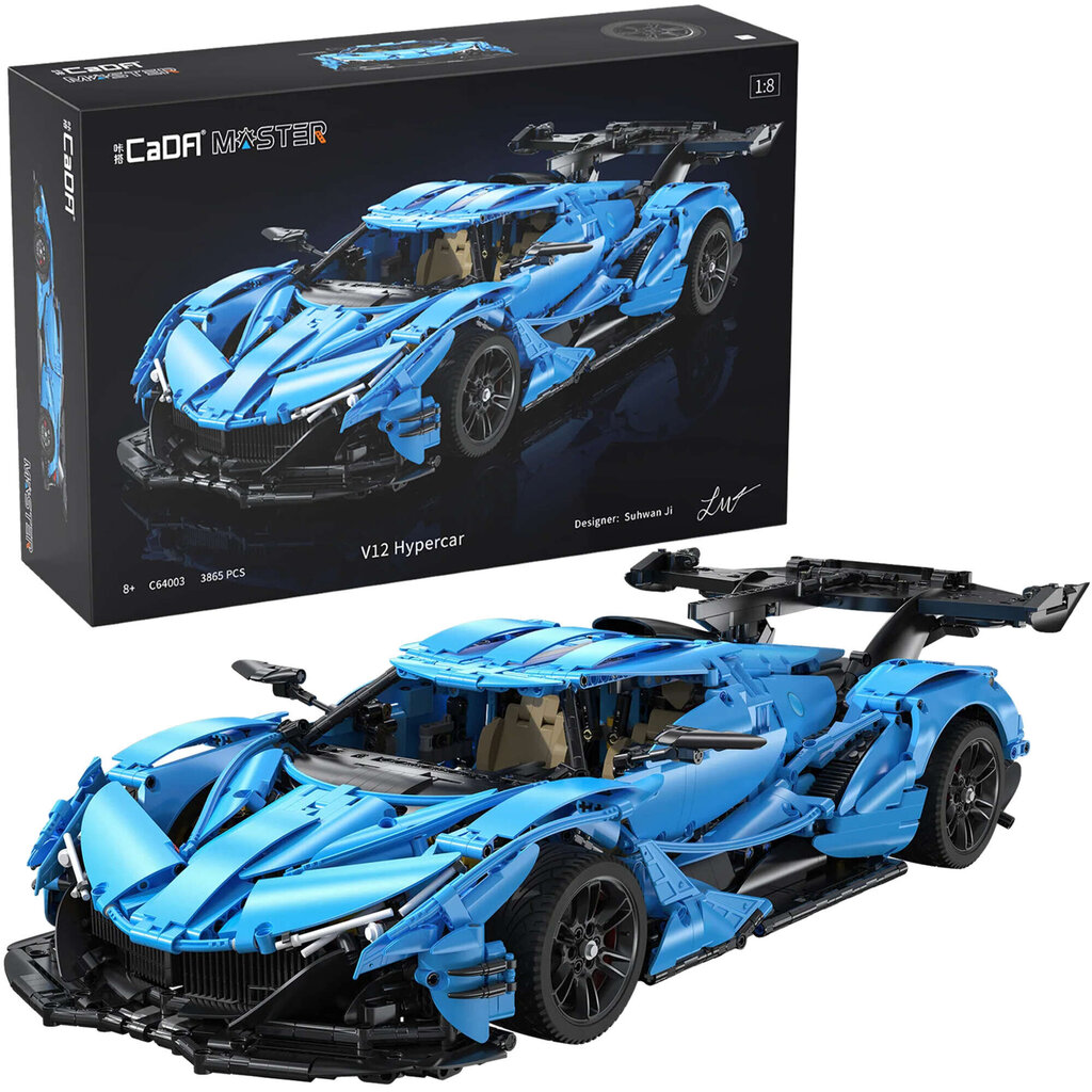 Rakennuspalikat CaDA Master Racing car V12 Hypercar, 3865 kpl hinta ja tiedot | LEGOT ja rakennuslelut | hobbyhall.fi