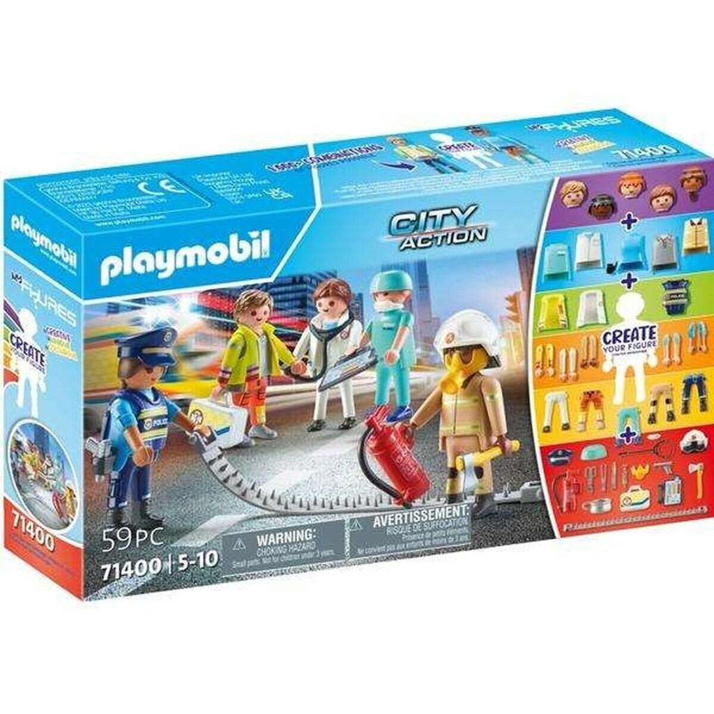 71400 Playmobil City Action Hätäpalvelut, 59 kpl hinta ja tiedot | LEGOT ja rakennuslelut | hobbyhall.fi