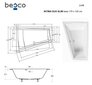 Kylpyamme Besco Intima Duo Slim, 170x125 cm, vasen hinta ja tiedot | Kylpyammeet | hobbyhall.fi