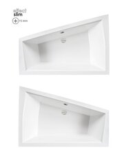 Kylpyamme Besco Intima Duo Slim, 170x125 cm, vasen hinta ja tiedot | Kylpyammeet | hobbyhall.fi