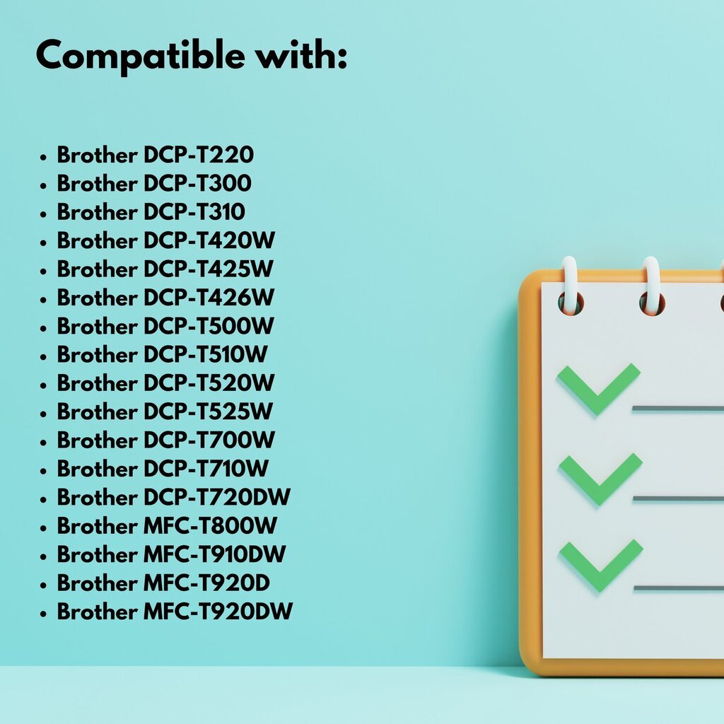 Mustepullot Brother BT6000 tulostimeen, BT6000B musta , 115 ml , 6400 sivua, yhteensopiva DCP-T220 T420W T425W T426W T426W T500W T510W T520W T525W T520W T525W kanssa. hinta ja tiedot | Mustekasetit | hobbyhall.fi