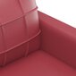 vidaXL 3-osainen lounge-setti Wine Red Faux Leather hinta ja tiedot | Sohvat ja vuodesohvat | hobbyhall.fi